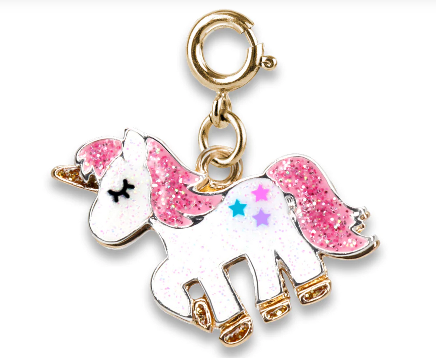 Charm - Gold Glitter Unicorn