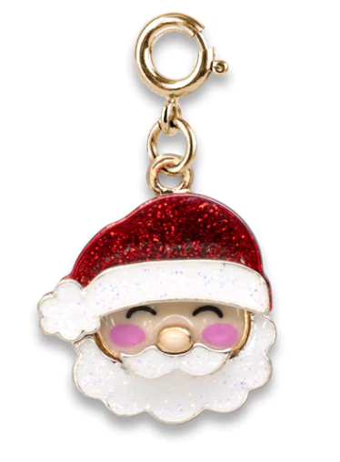 Charm - Gold Glitter Santa