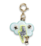 Charm - Gold Glitter Lightning