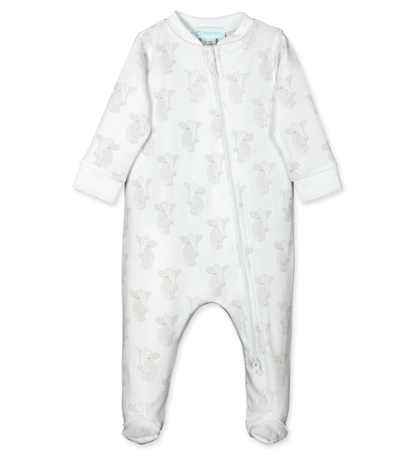 Baby Cowbell Zipper Footie