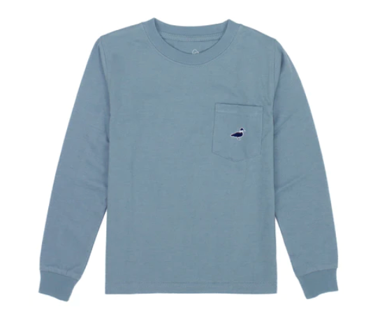 Parker Steel Blue Pocket Tee