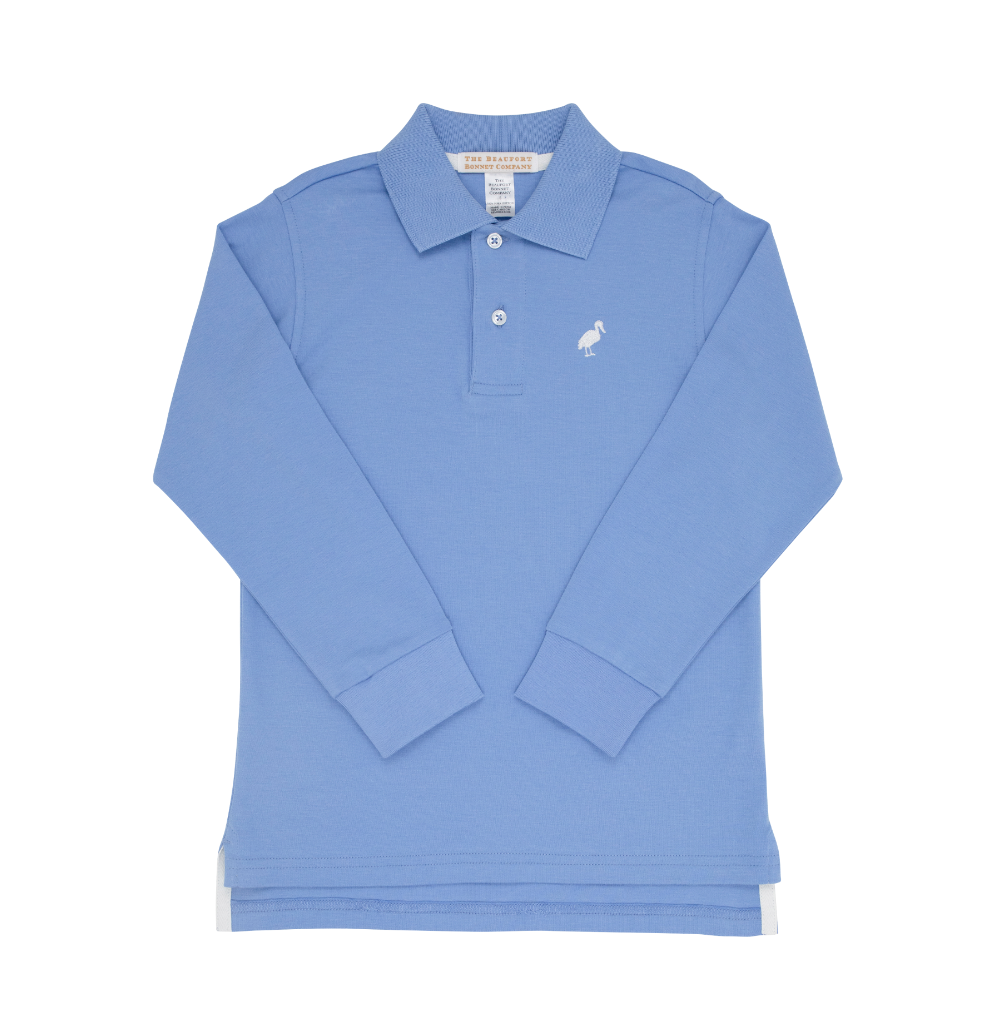 Prim and Proper Polo L/S Barbados Blue/Worth Avenue White