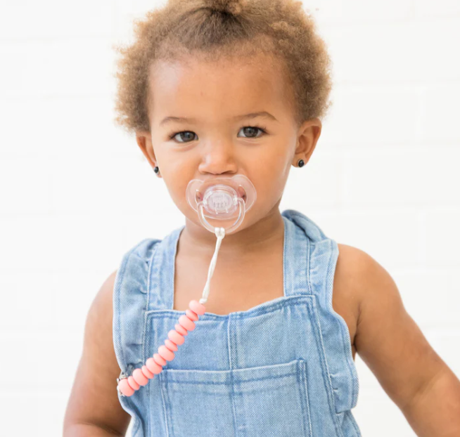 Pink Pacifier Clip