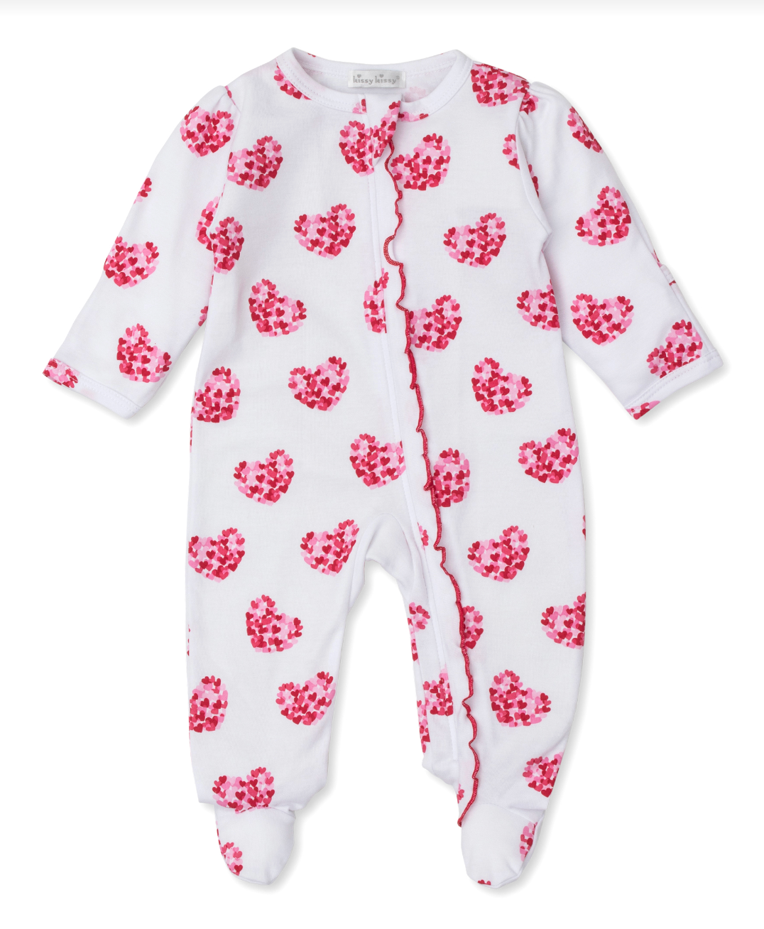 Heart of Hearts Footie with Zipper