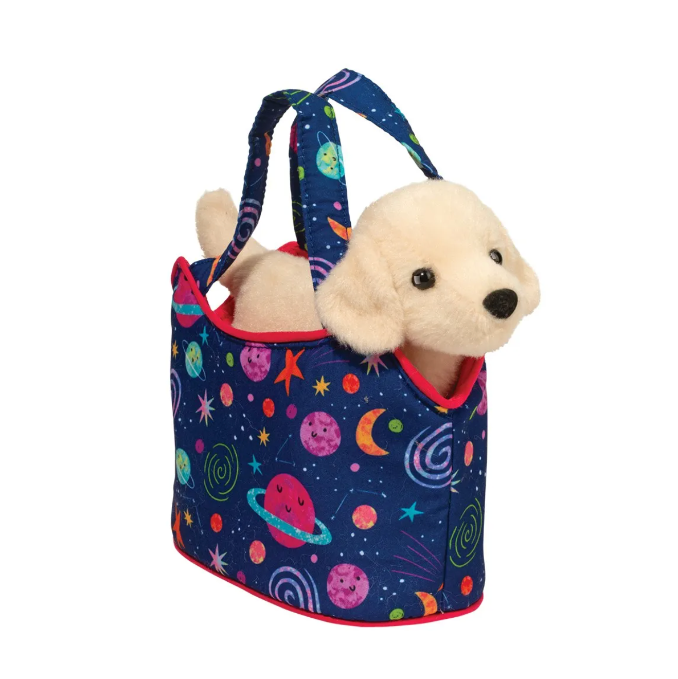 Cosmic Swirl Sak with Yellow Lab