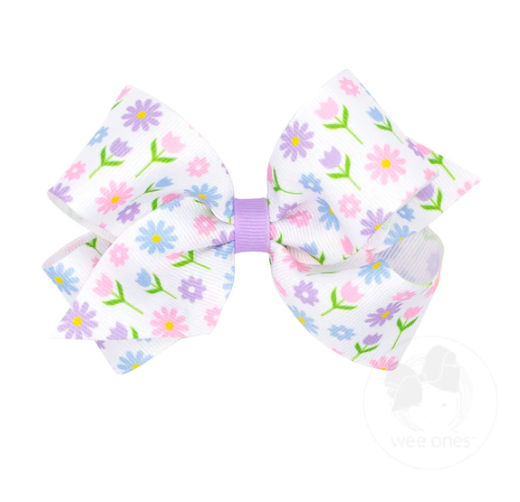 Mini Easter & Spring Print Bow