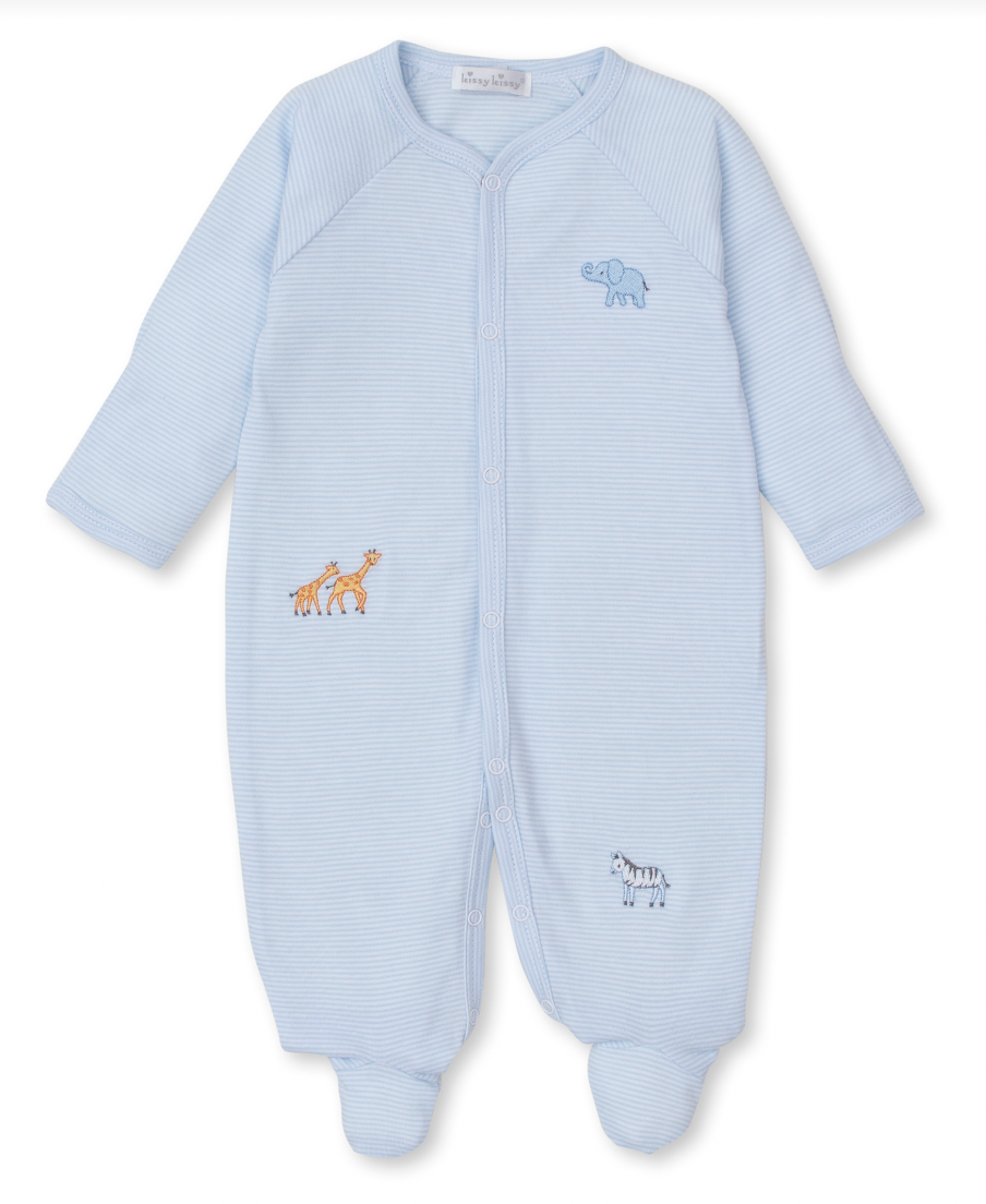 Jungle Oasis Blue Stripe Footie