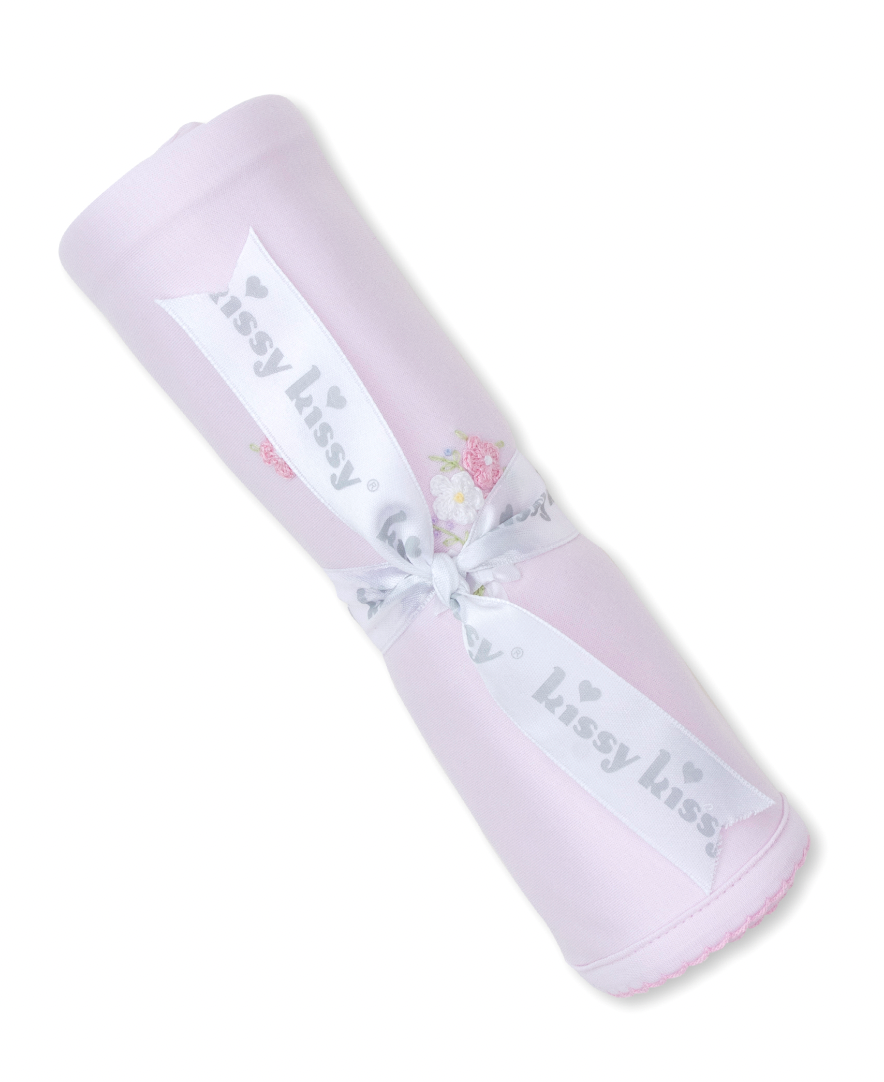 SCE Flower Bouquet Hand Embroidered Blanket