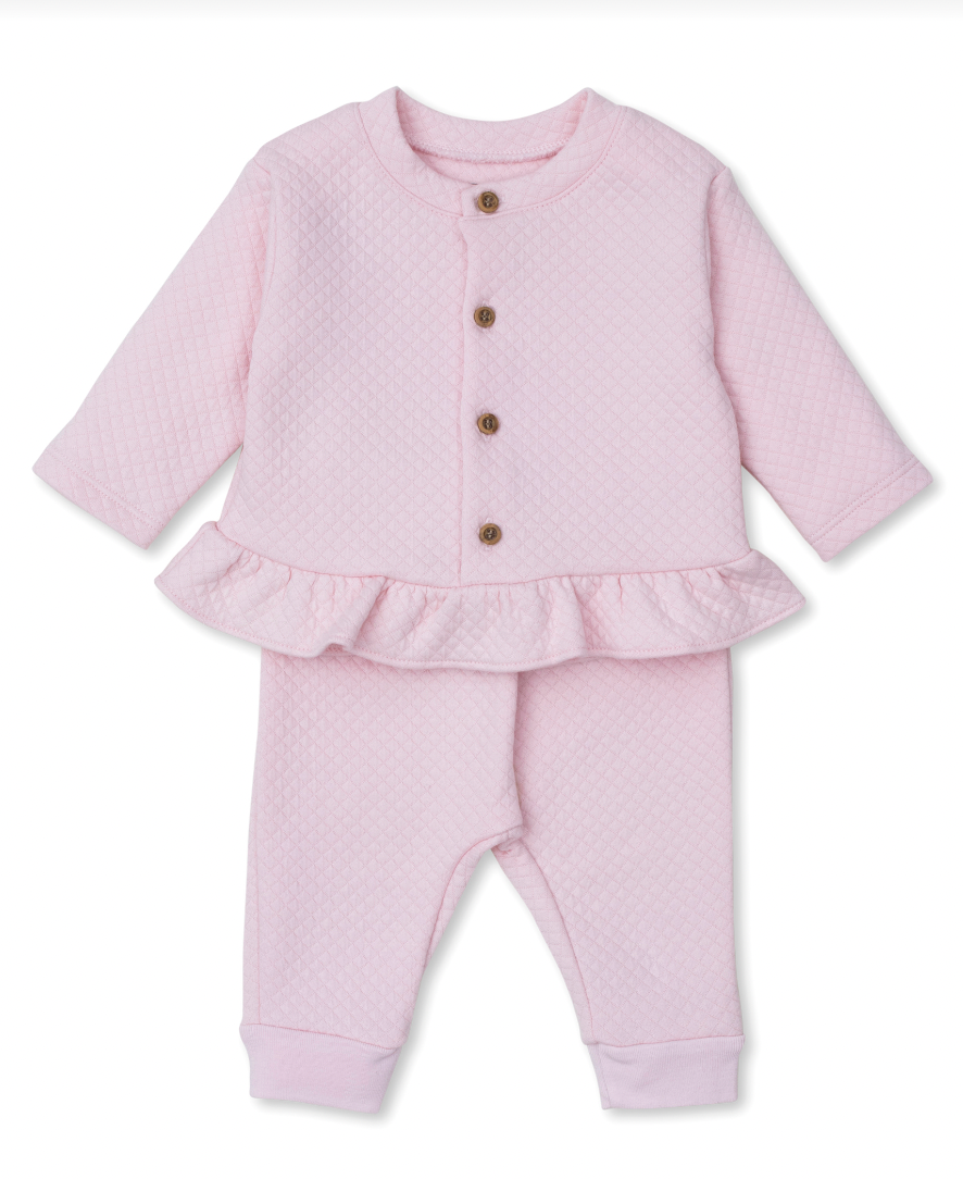 Jacquard Pant Set - Pink