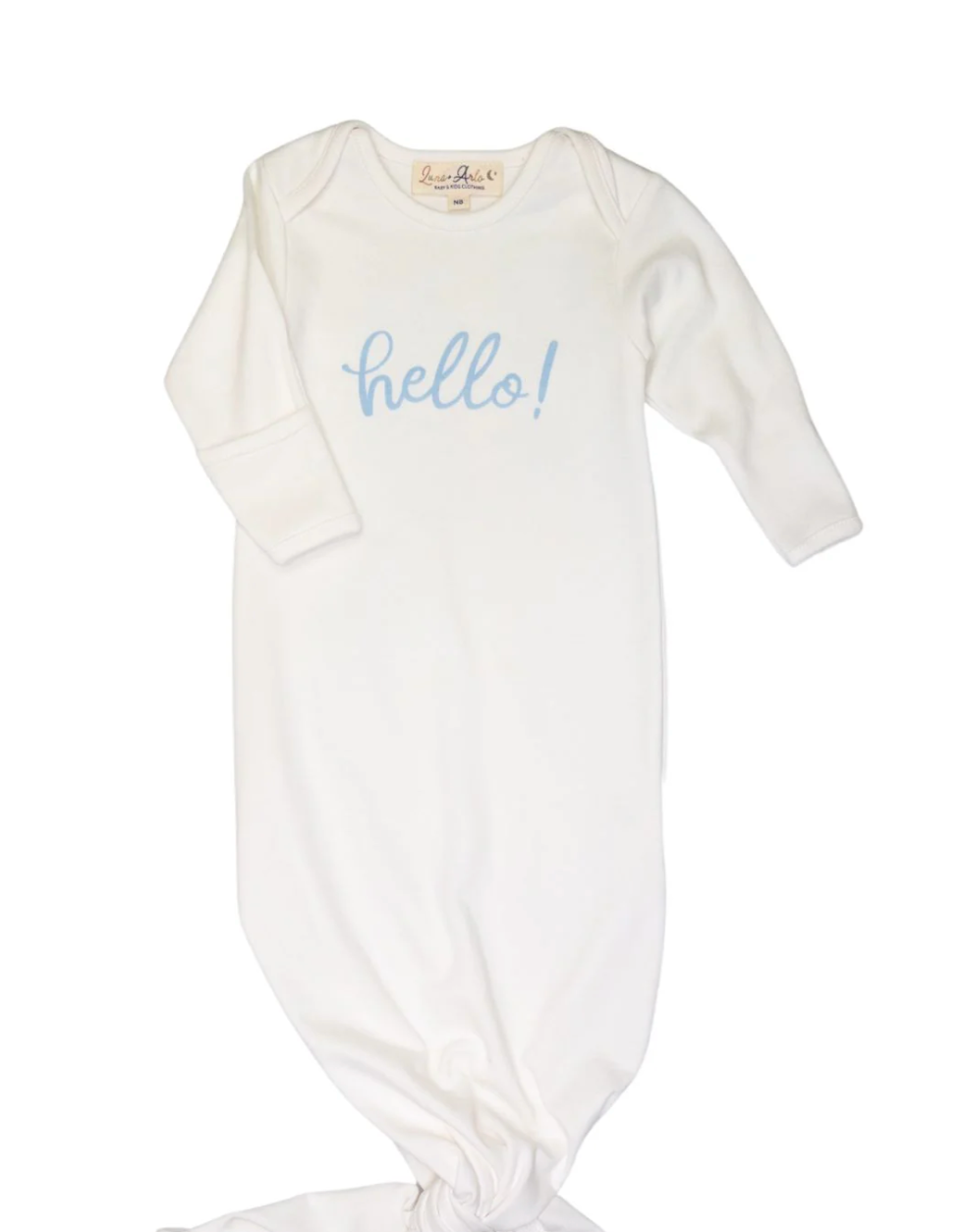 Hello! Blue Printed Knot Gown