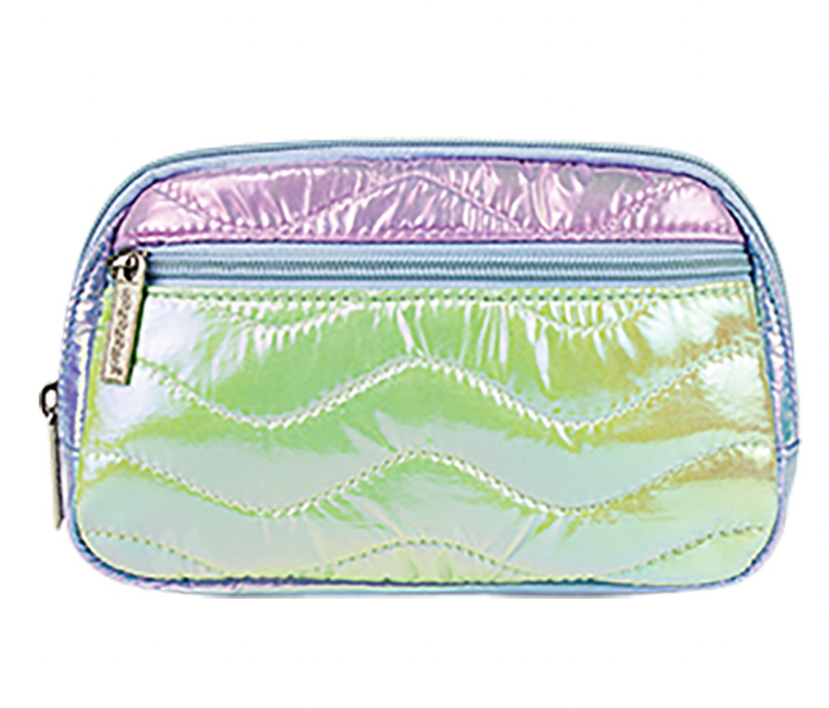 Iridescent Color Block Belt Bag