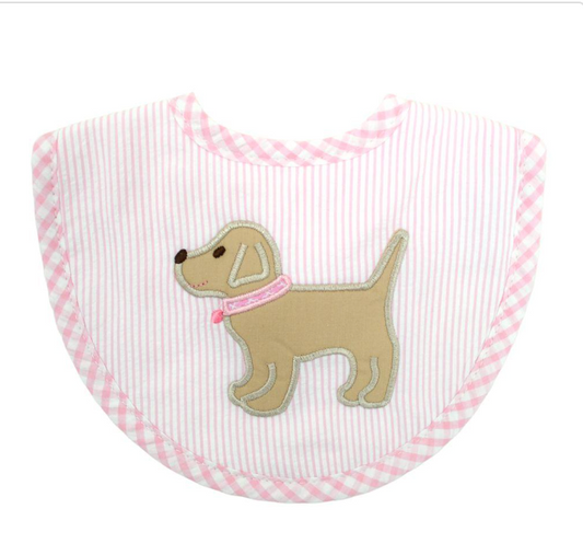 Pink Lab Puppy Medium Bib