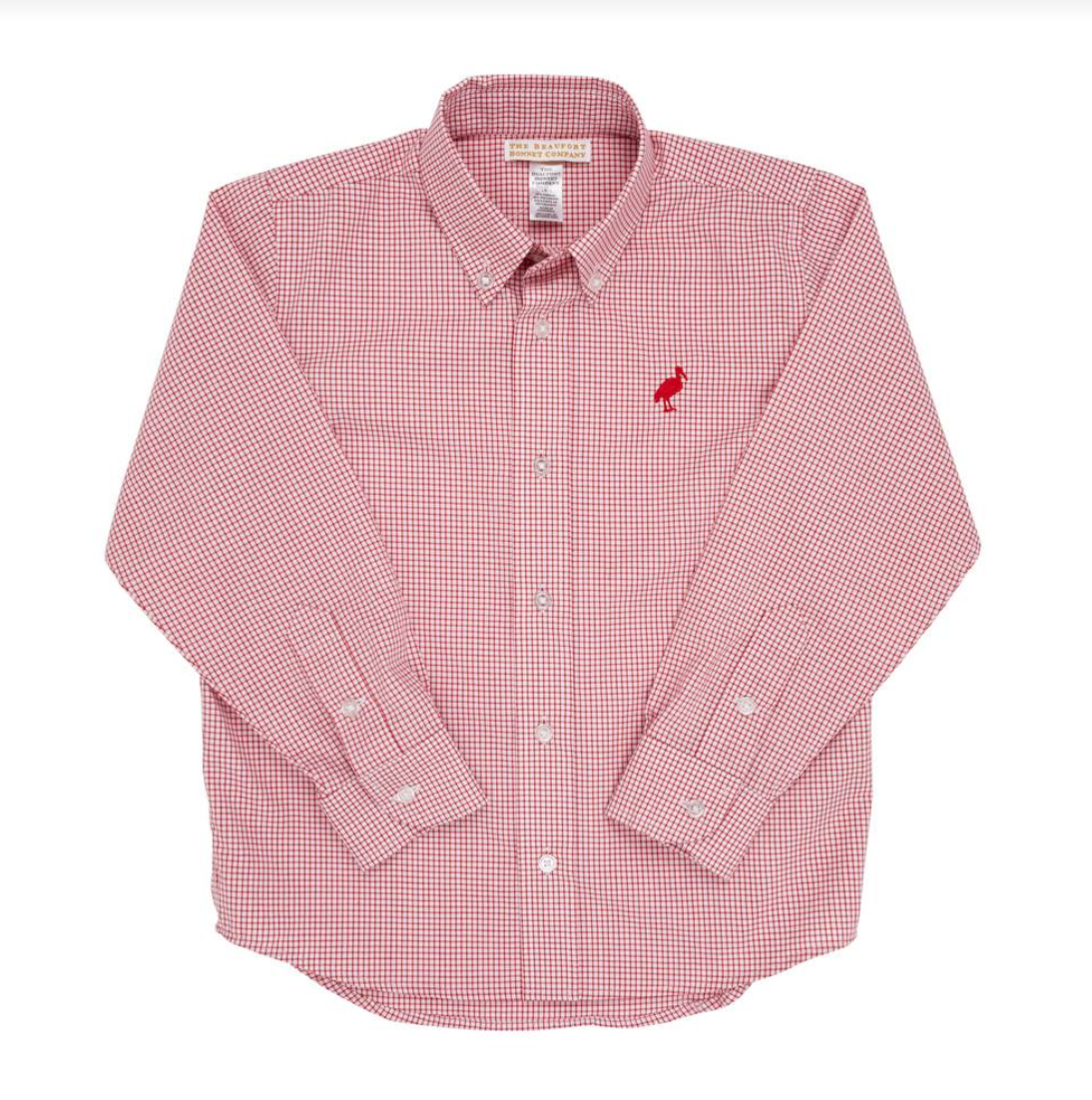 Dean's List Dress Shirt Richmond Red Widowpane/Richmond Red