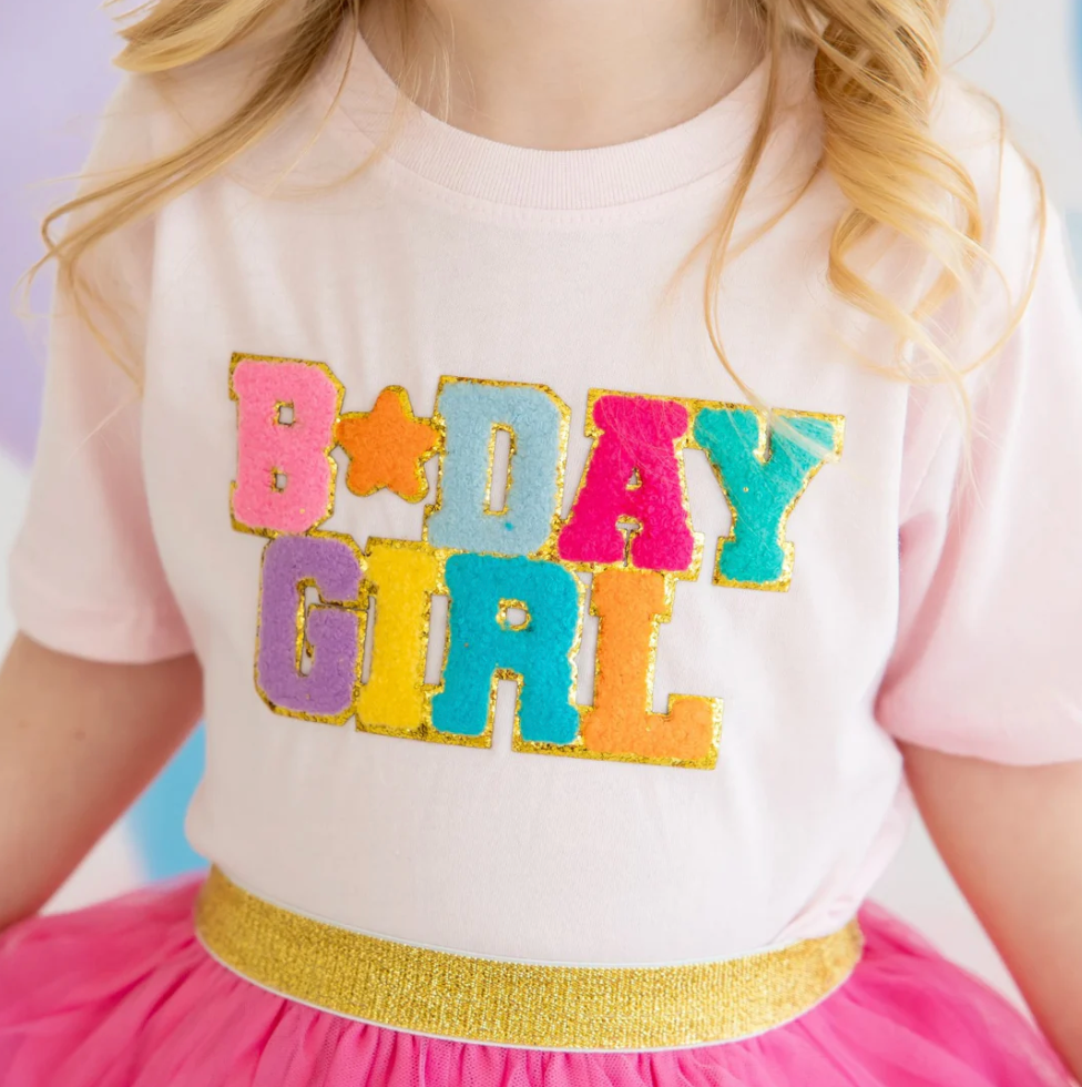 Birthday Girl Patch Short Sleeve T-Shirt Ballet