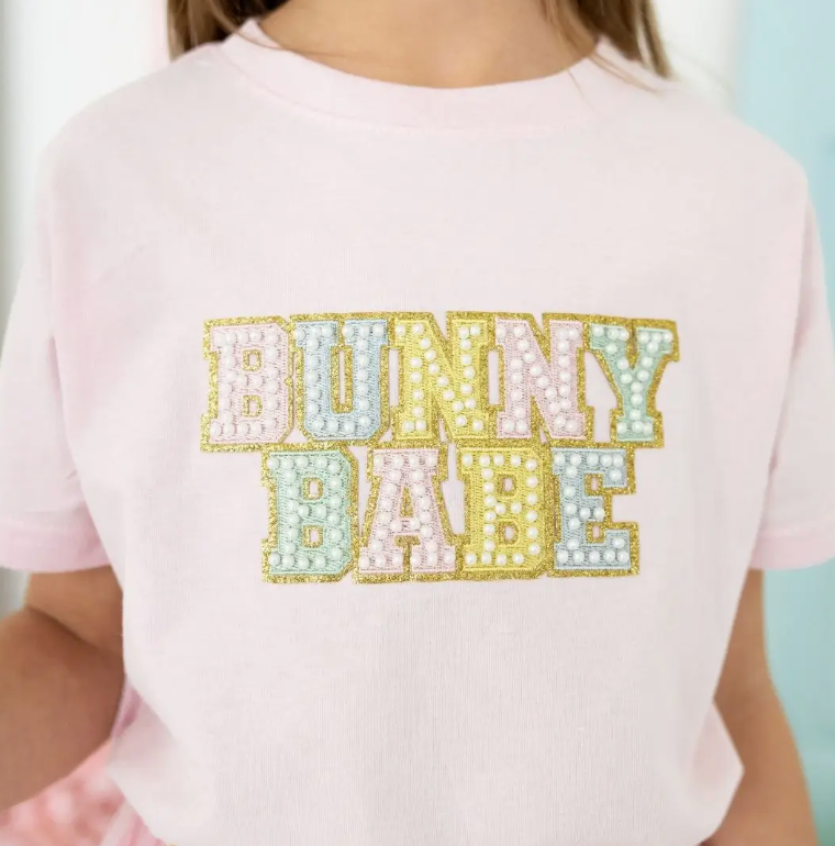 Bunny Babe Patch Easter Short Sleeve T-Shirt