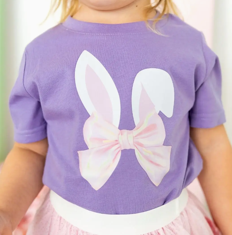 Bunny Bow Easter Short Sleeve T-Shirt