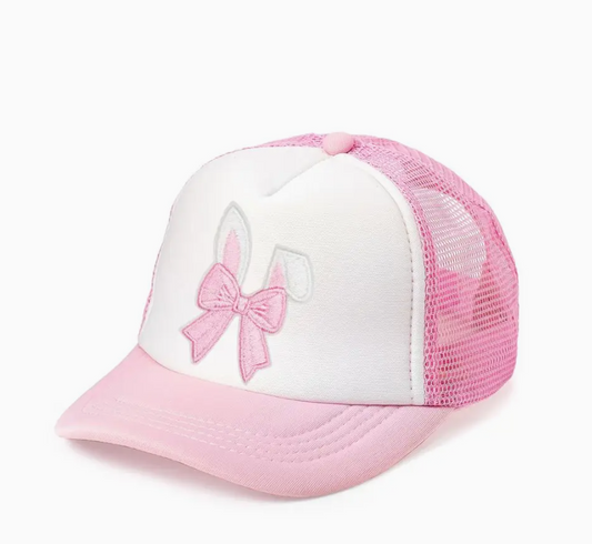Coquette Easter Bunny Patch Trucker Hat