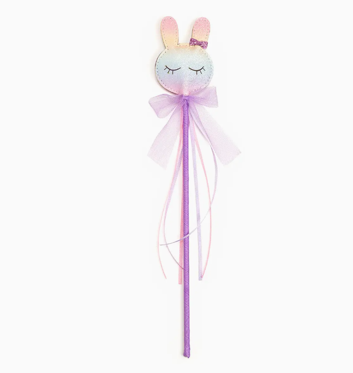 Pastel Rainbow Easter Bunny Wand
