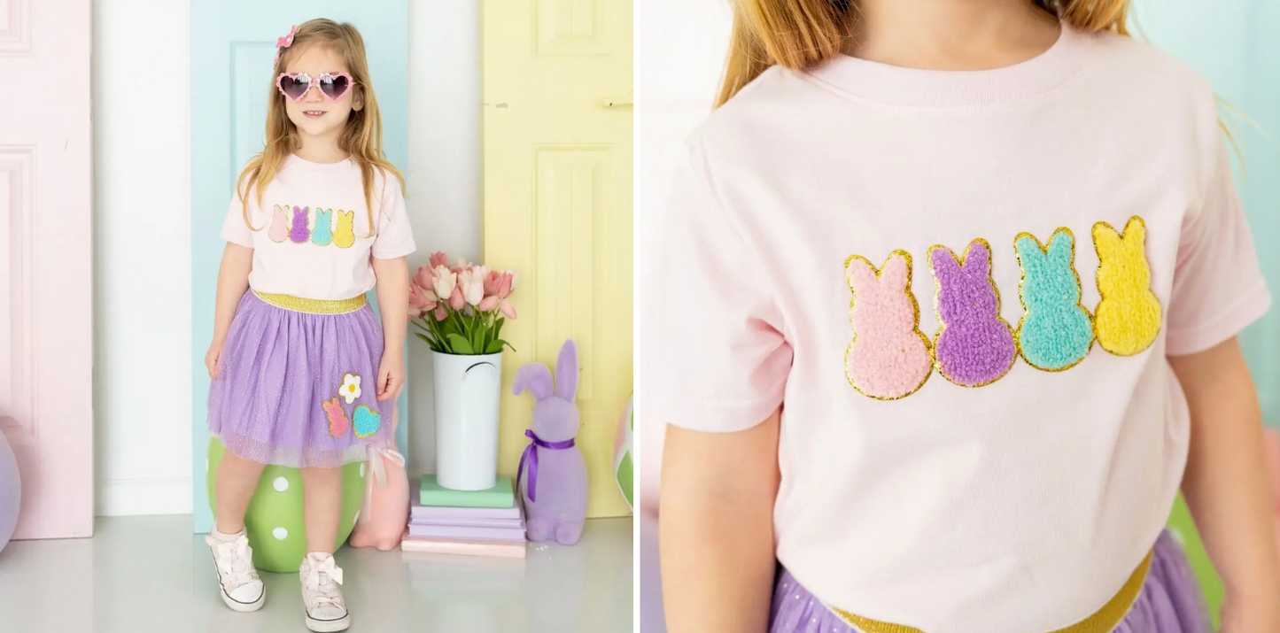 Easter Peeps Patch Short Sleeve T-Shirt