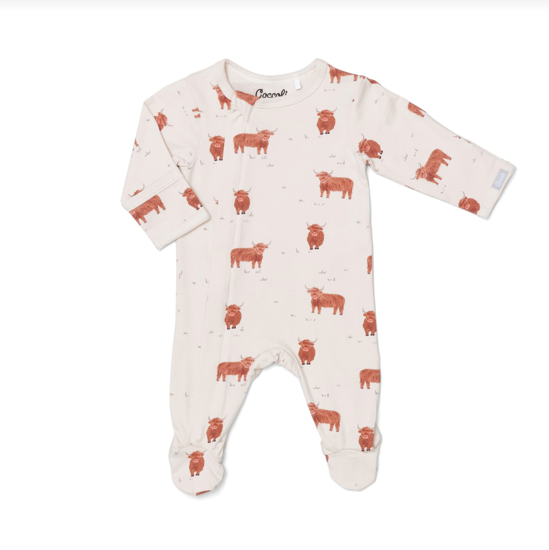Highland Cow Zipper Footie