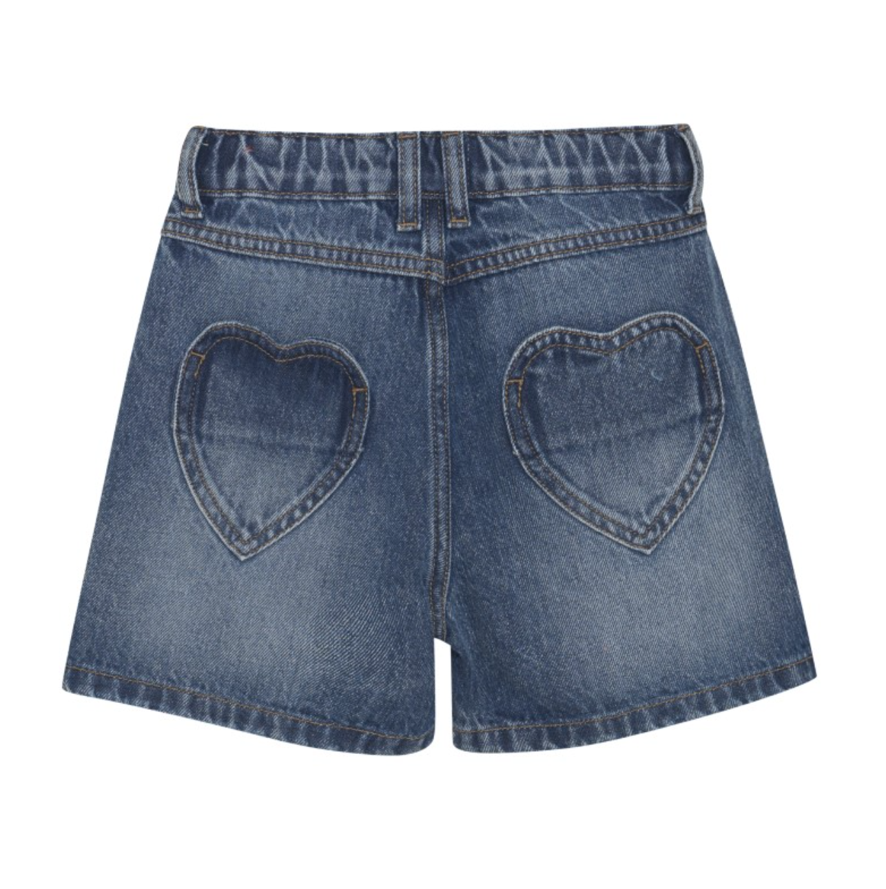 Heart Pocket Denim Shorts