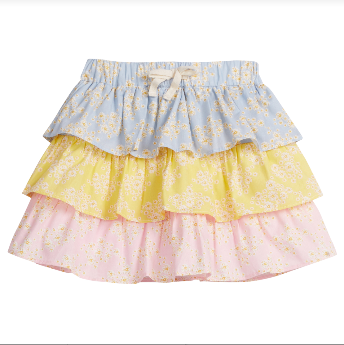 Tiered Mini Skort Mixed Ditsy Floral