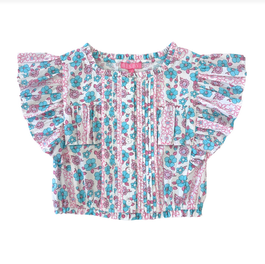 Annie Top- Marguerite Floral Pink