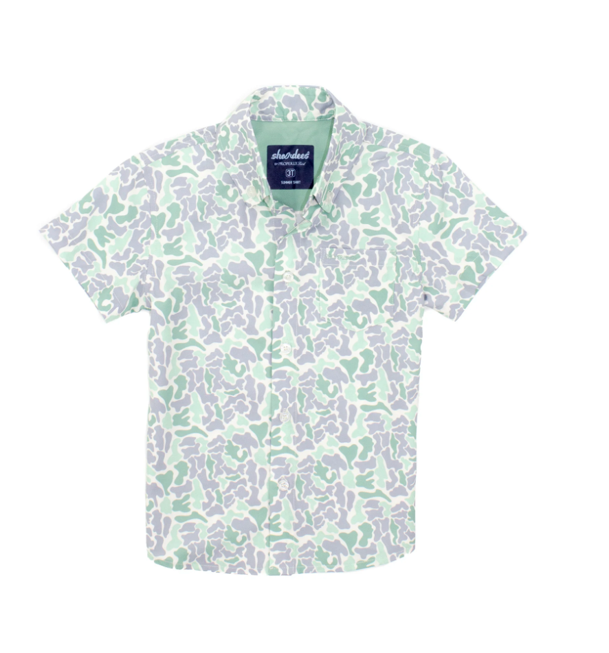 Shordees Summer Shirt Sage Camo