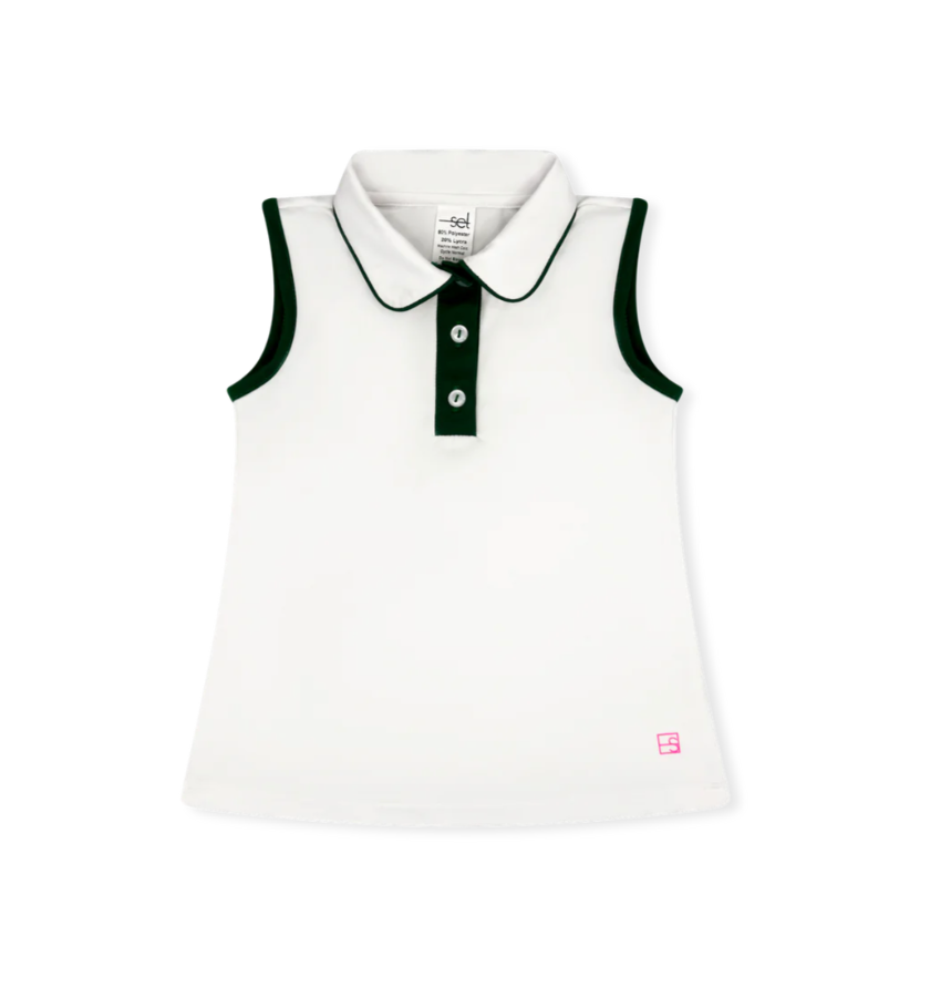 Gabby Tank Pure Coconut, Augusta Green