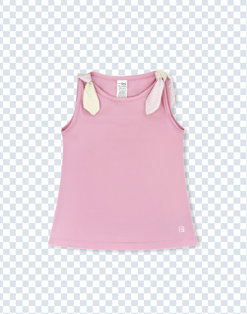 Jessica Tank Cotton Candy Pink, Sunshine Yellow, Ministripe