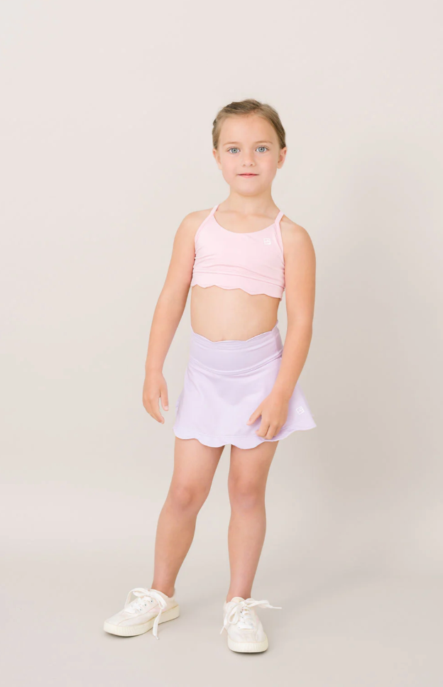 Zoe Scallop Skort Petal Purple, Cotton Candy Pink