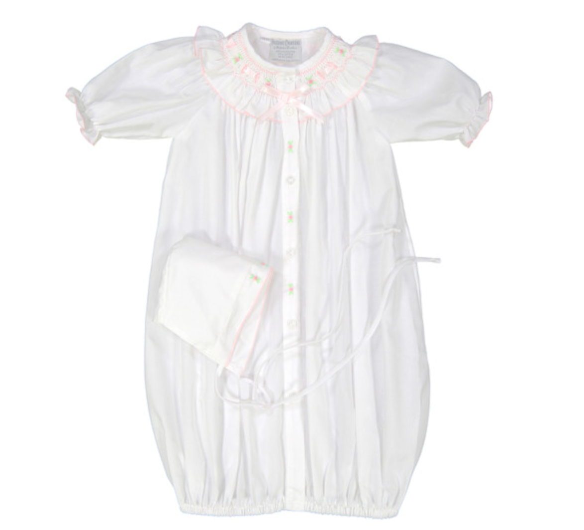 Ribbon Ruffle Smocked Take Me Home Gown