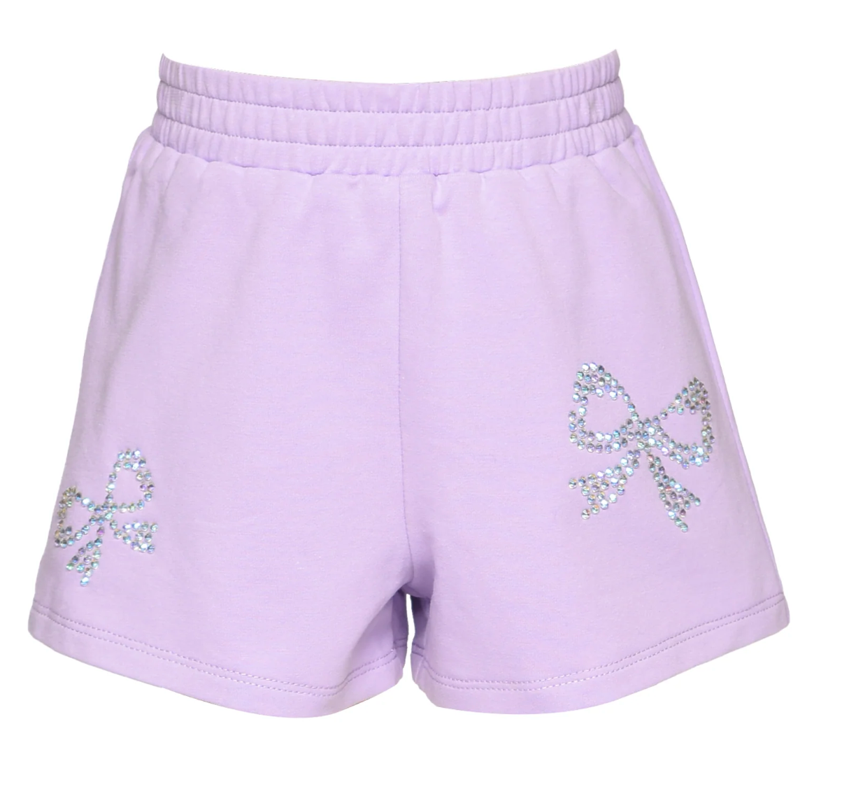 Rhinestone Bows Purple Shorts