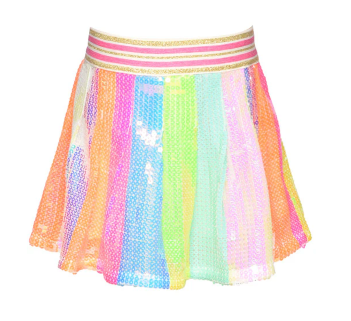 Sequin Pleated Skirt