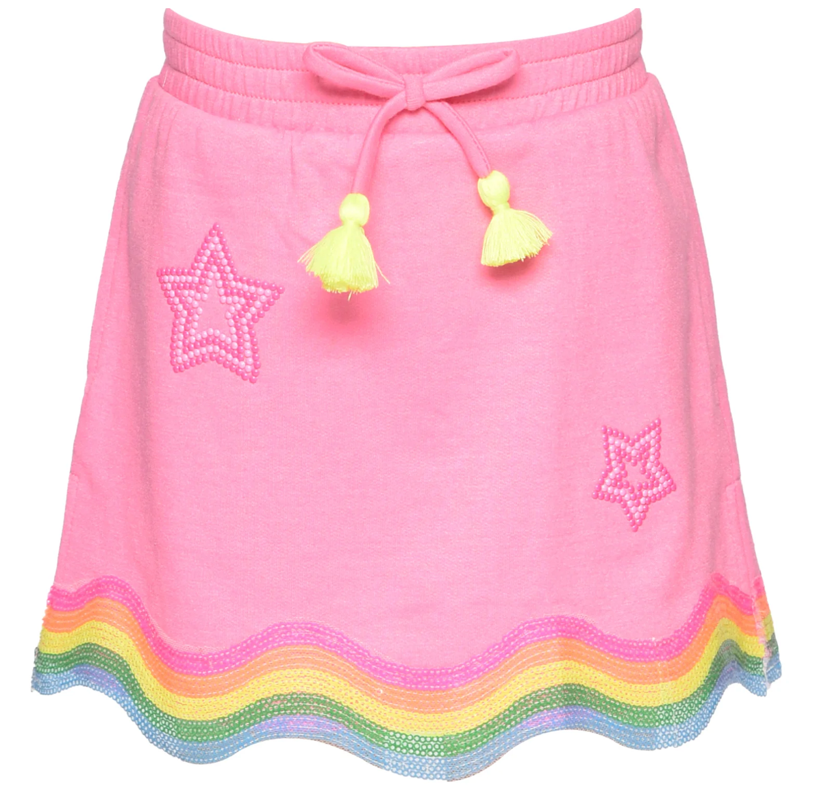 Stars and Swirl Sequin Trim Skirt