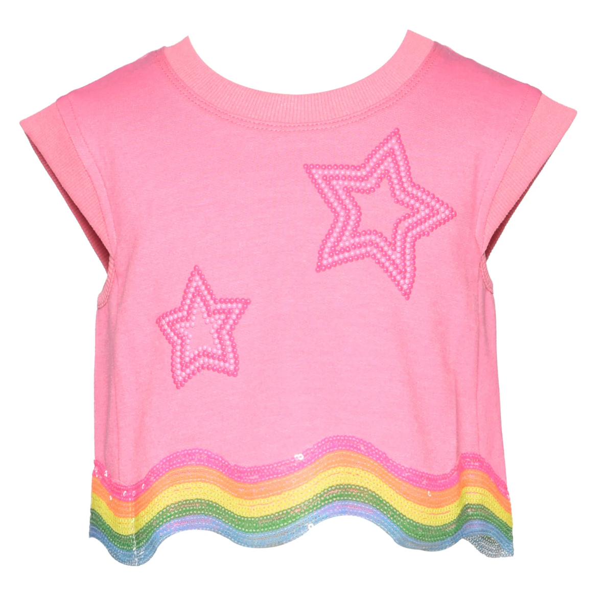 Stars and Swirl Sequin Trim Top