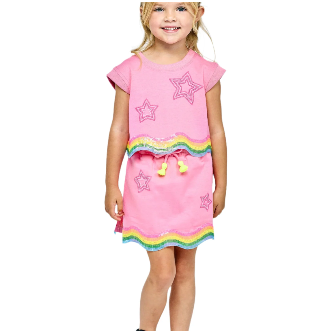 Stars and Swirl Sequin Trim Top