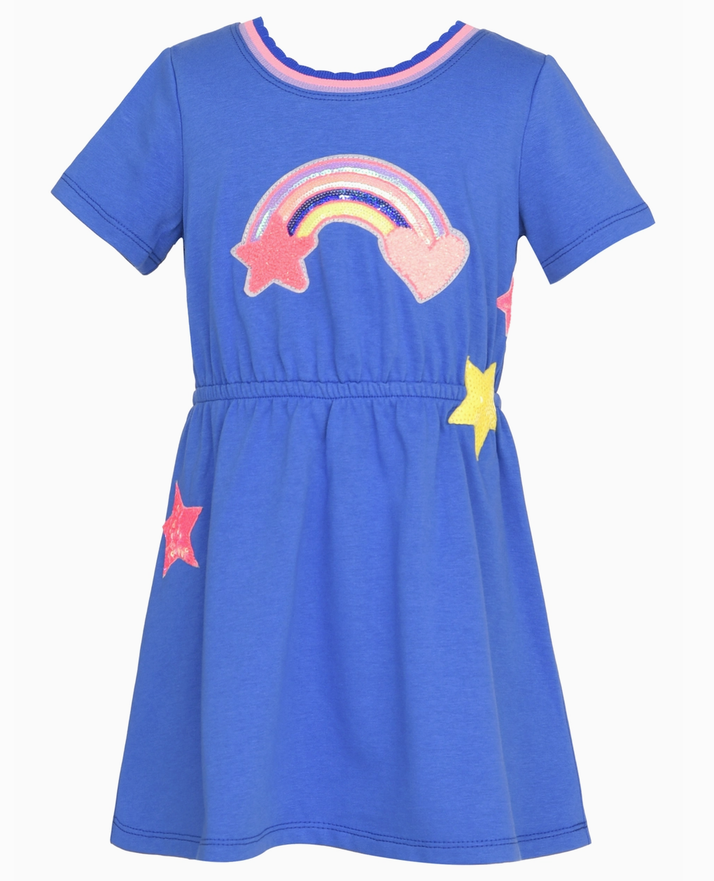 Fit and Flare Dress with Side Cutouts and Patch Trims