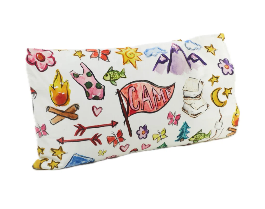 Happy Camper Pink Pillowcase
