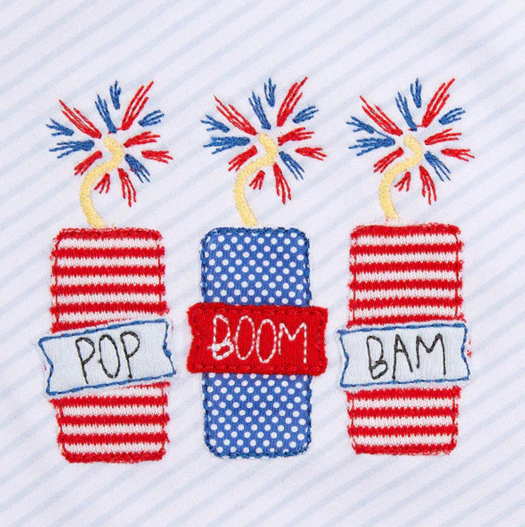 Pop!Boom!Bam! Applique Short Set