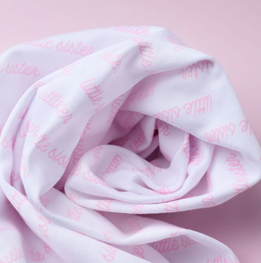 Little Sister Printed Swaddle Blanket