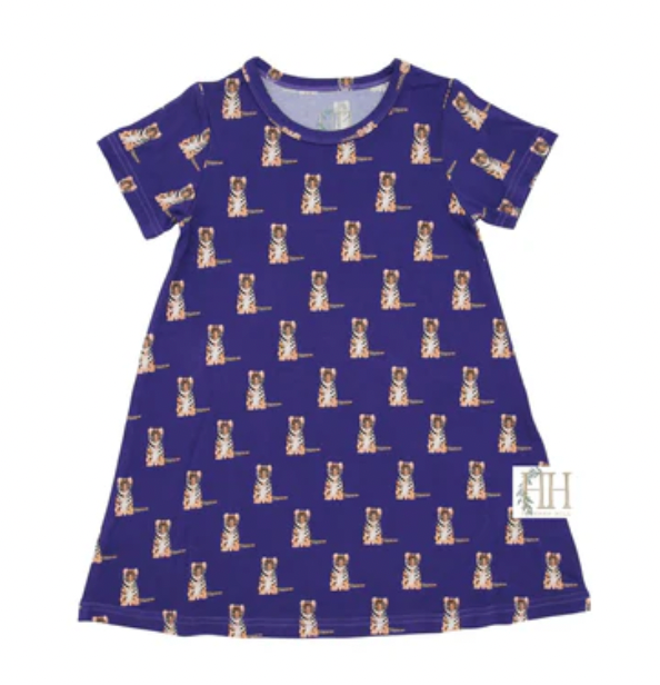 Purple Tiger Bamboo Dress