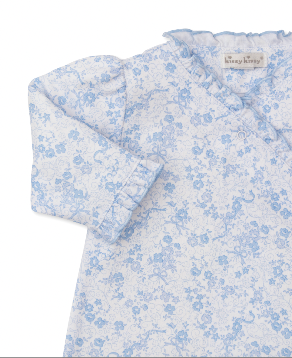 Old English Roses Sack Light Blue