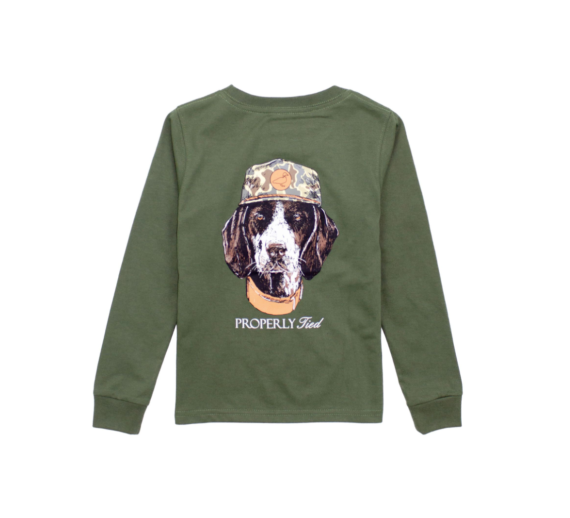 Boys Man's Best Friend LS Olive