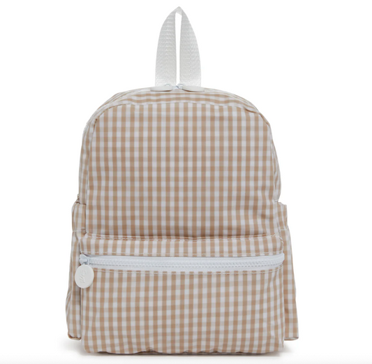 MINI BACKER - GINGHAM KHAKI Backpack
