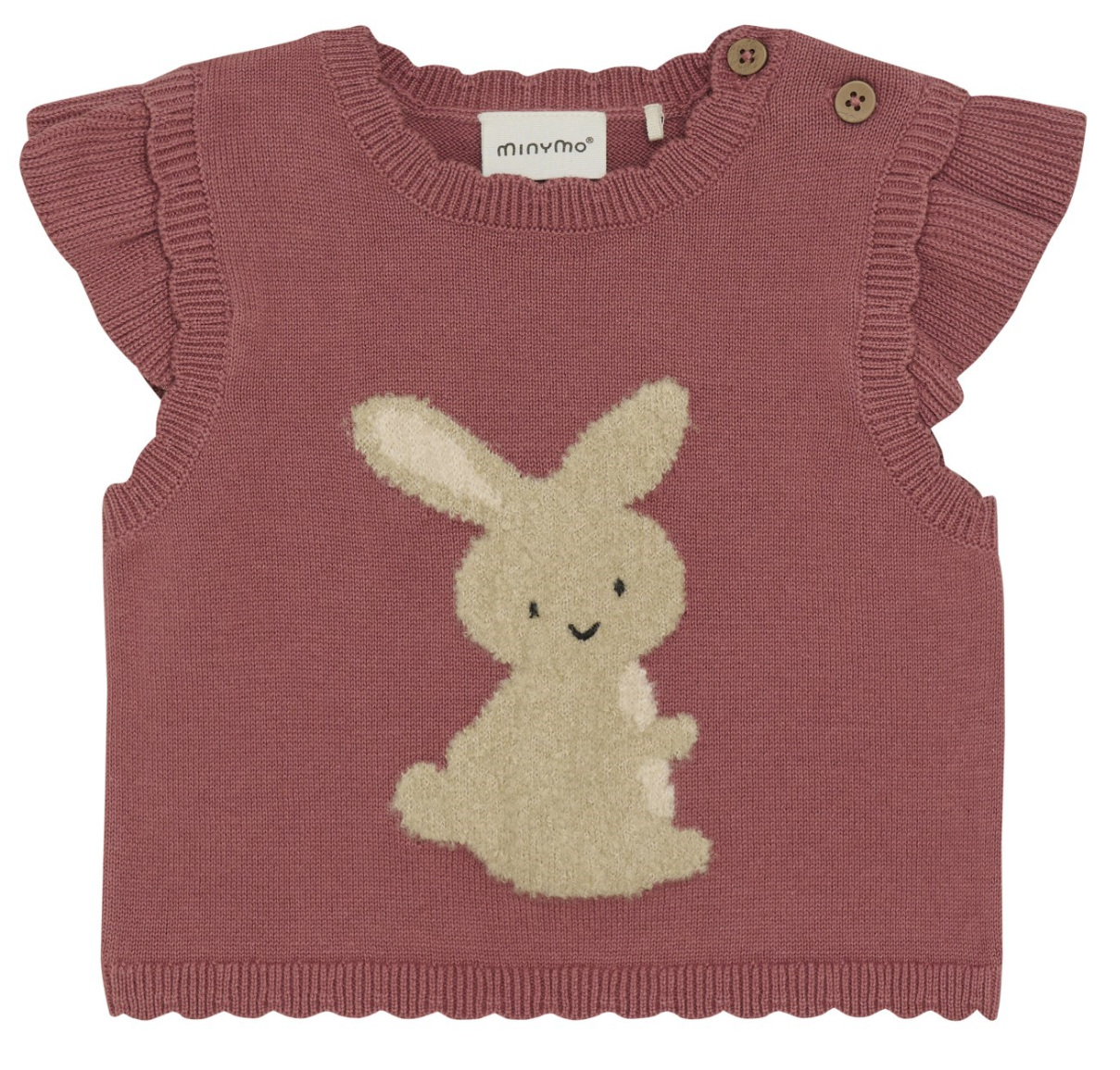 Minymo Vest Knit - Withered Rose