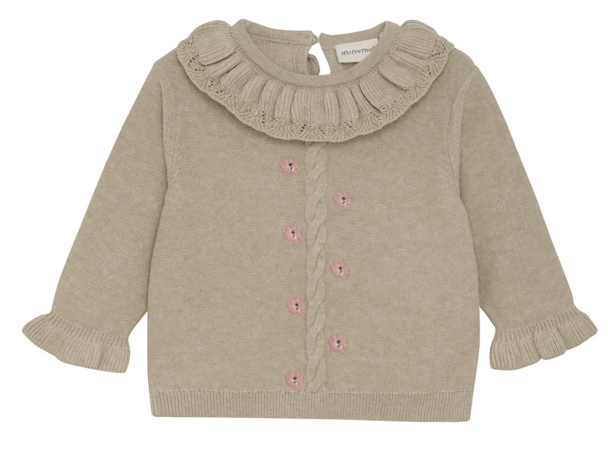 Minymo Pullover Knit - Beige Melange