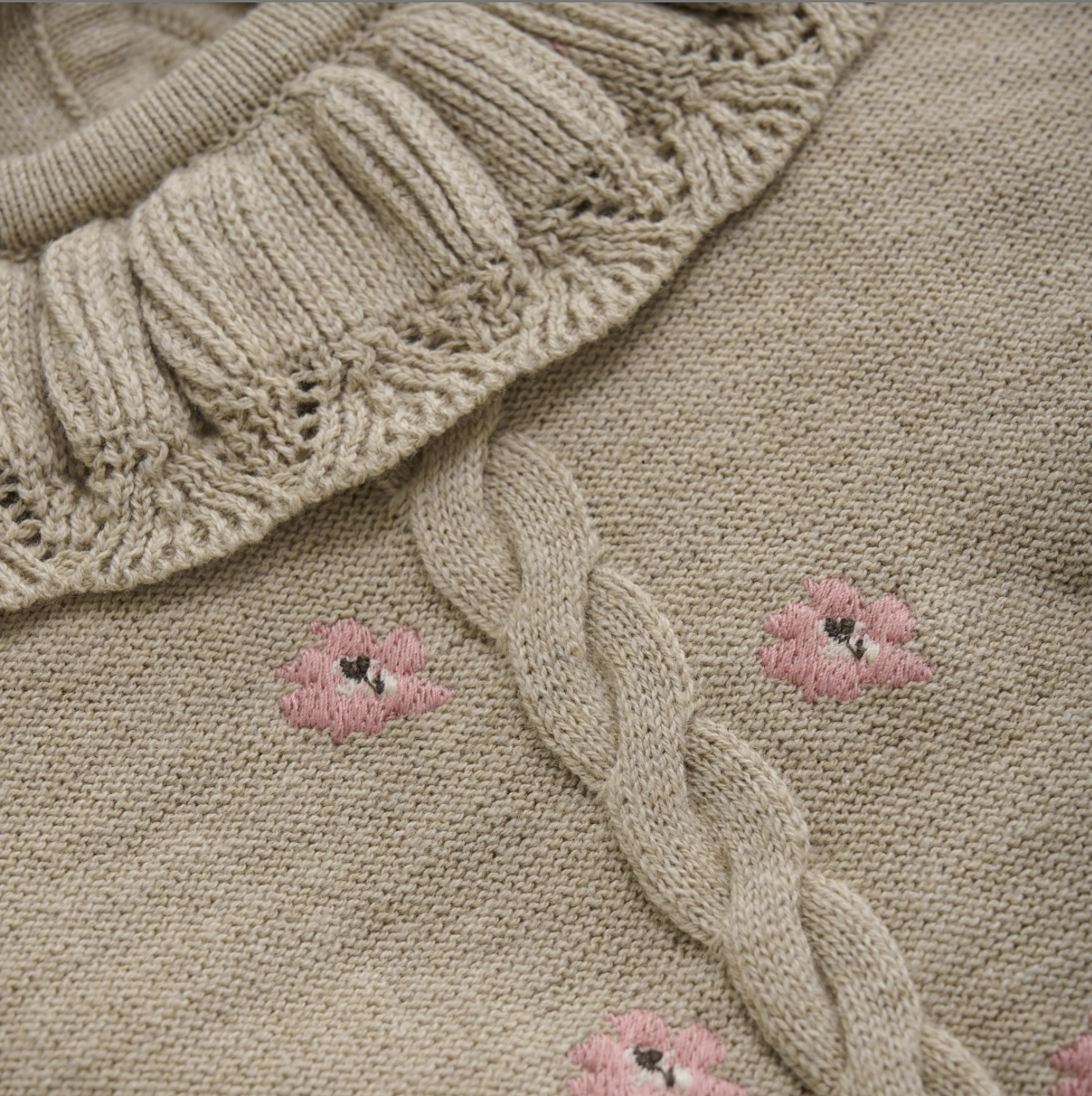 Minymo Pullover Knit - Beige Melange