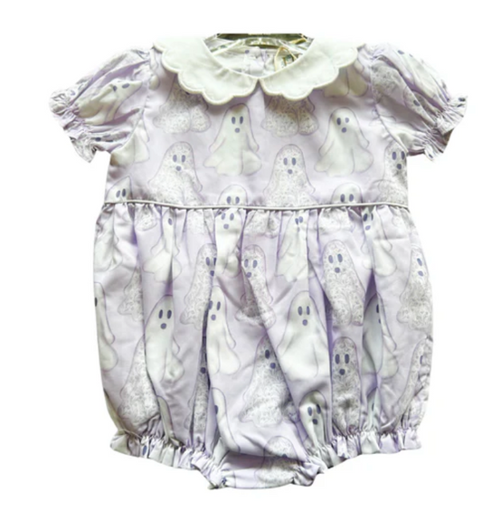 Girls Purple Floral Ghosts Bubble