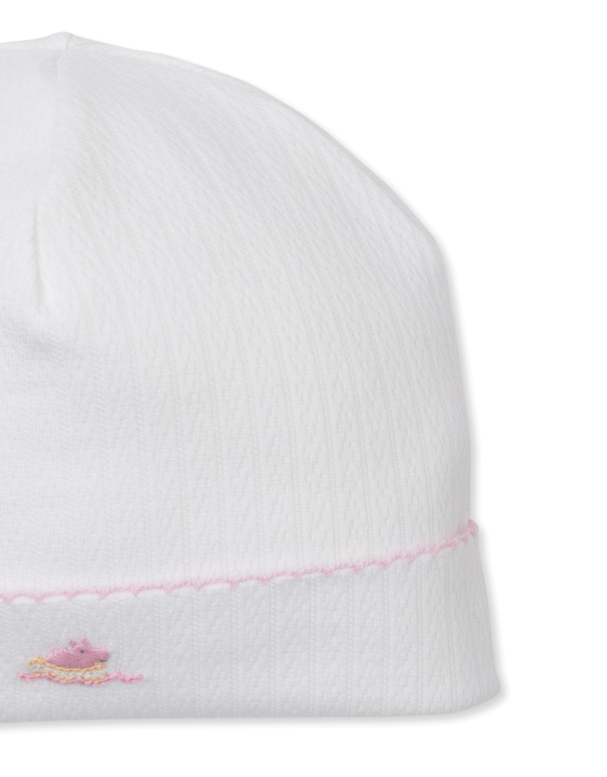 Premier Noah's Hat with Hand Embroidery White/Pink